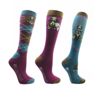 Hyequestrian Thelwell Pony Friends Socks (3) - Adults